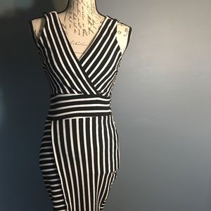 Black and white stripe dress